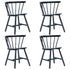 Maison Madeleine -  5 Piece Dining Set Solid Rubber Wood Black